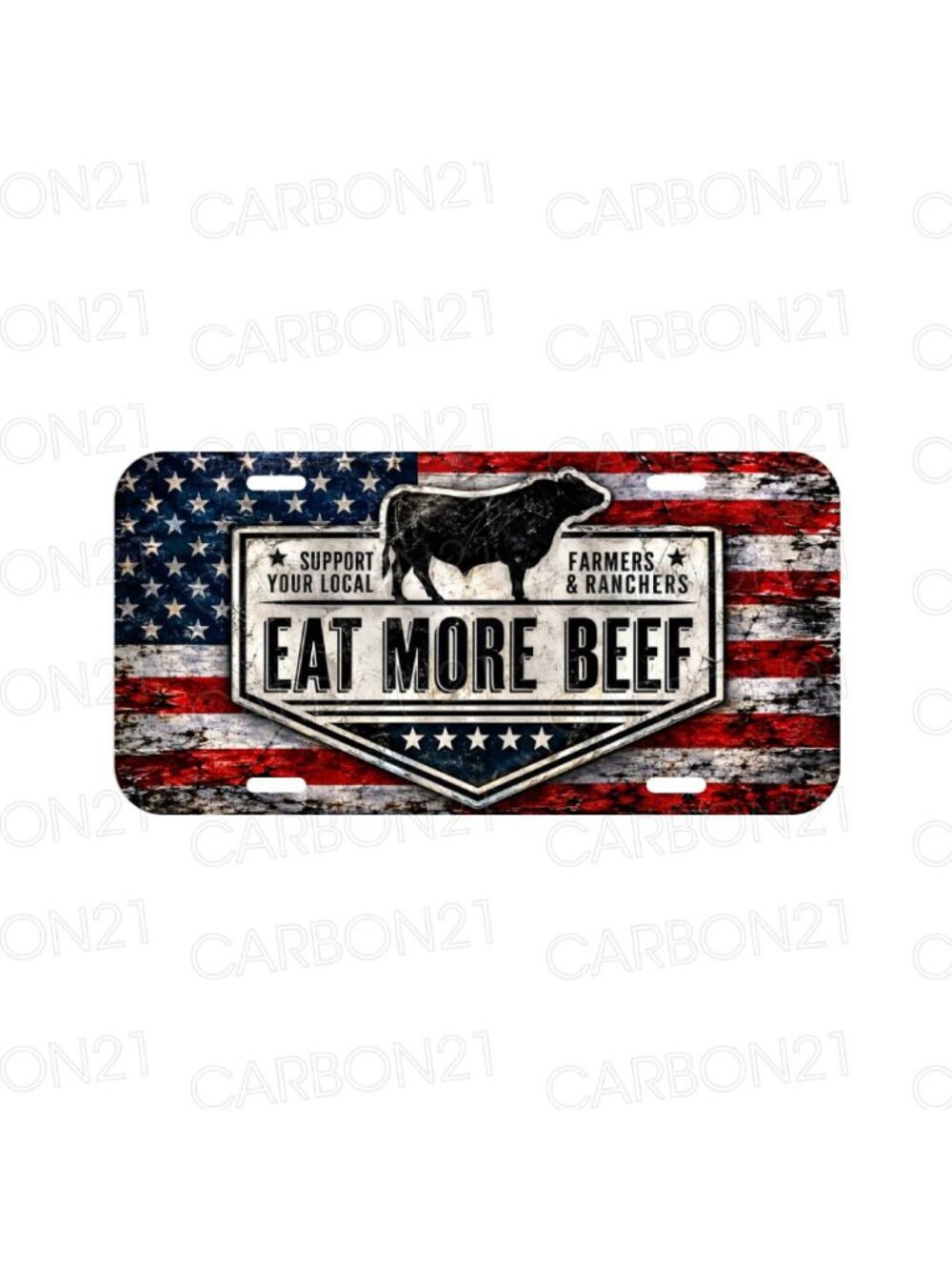 Eat More Beef Support Local Farmers USA Aluminum License Plate CAR SUV Truck NEW